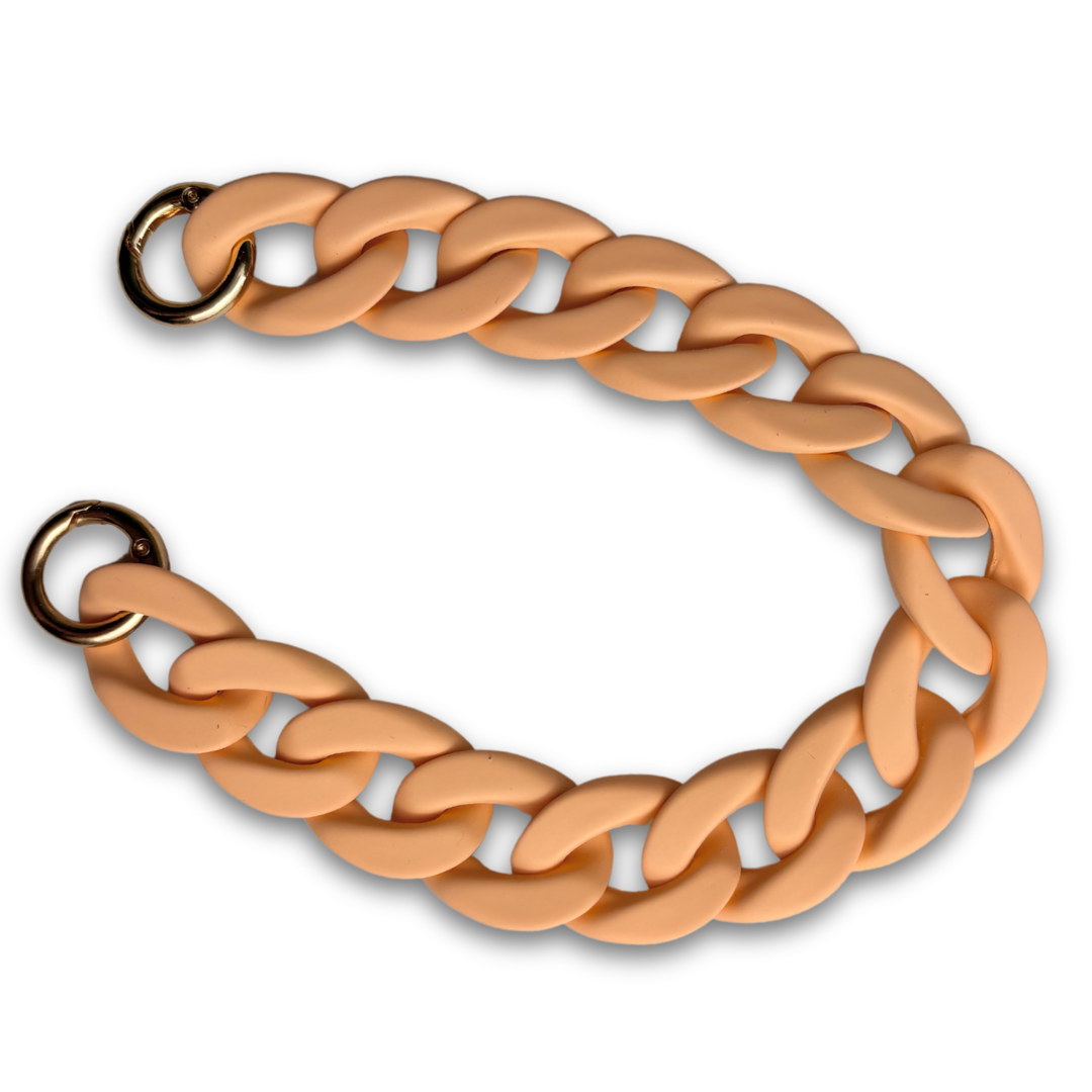 Statement Schlüsselanhänger oder Handykette aus Acryl-Kettengliedern | Peach