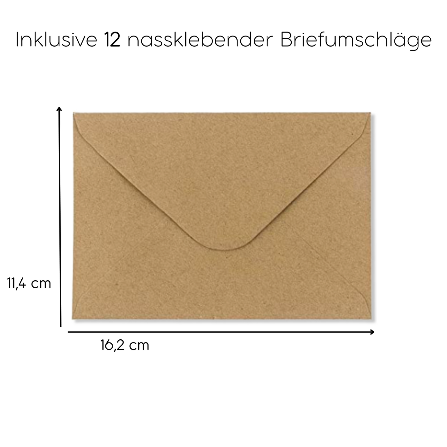 12x Hochwertige Osterkarten inklusive Briefumschlägen aus Kraftpapier