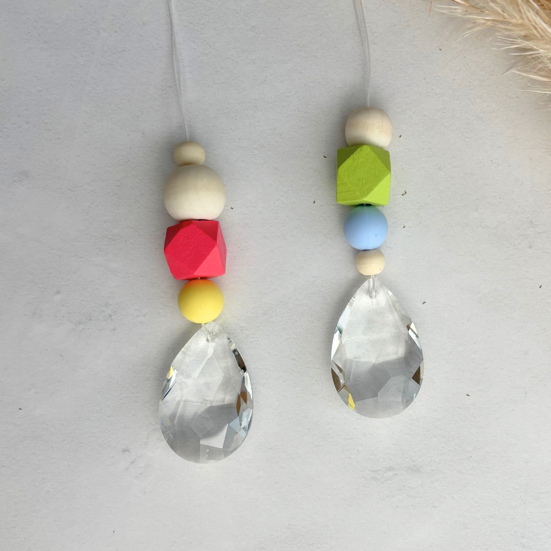 Sonnenfänger DIY Set – 10x Bastelset mit Kristallen, Perlen & Faden - Bunt