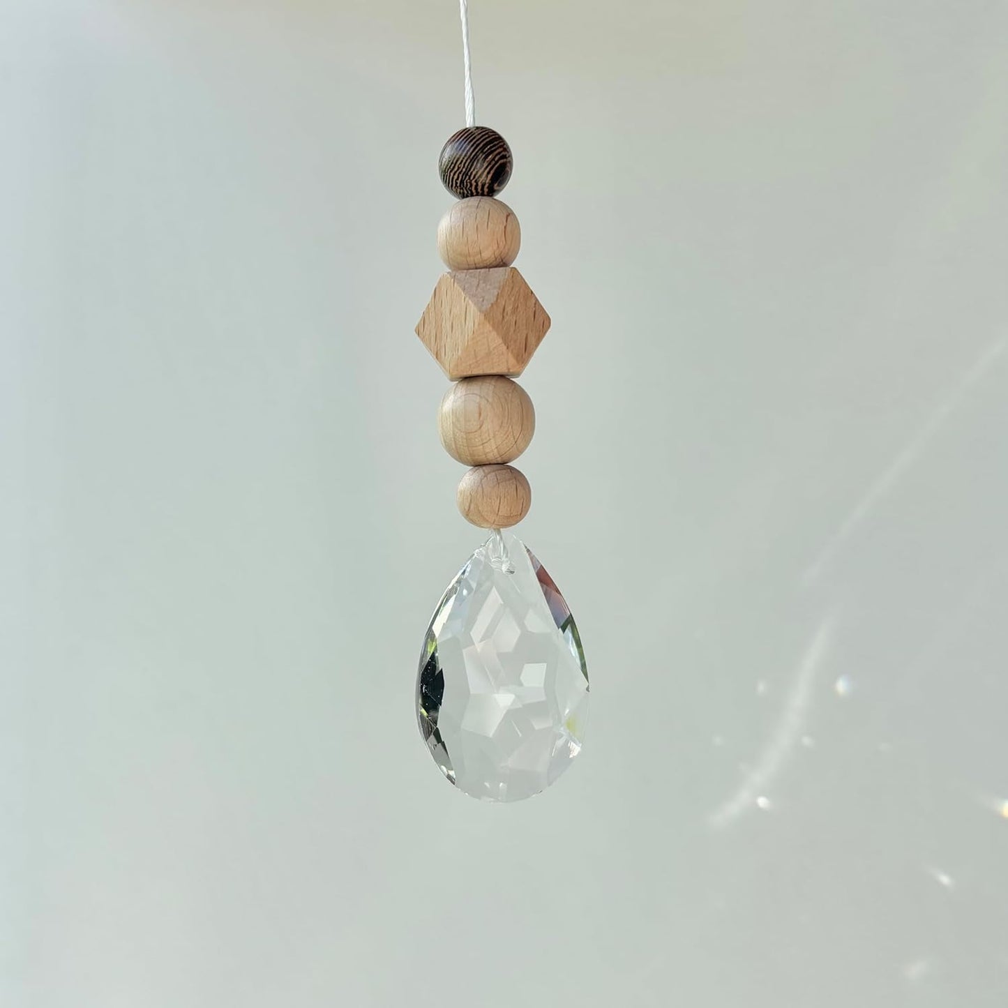 Sonnenfänger DIY Set – 10x Bastelset mit Kristallen, Perlen & Faden - Holzperlen