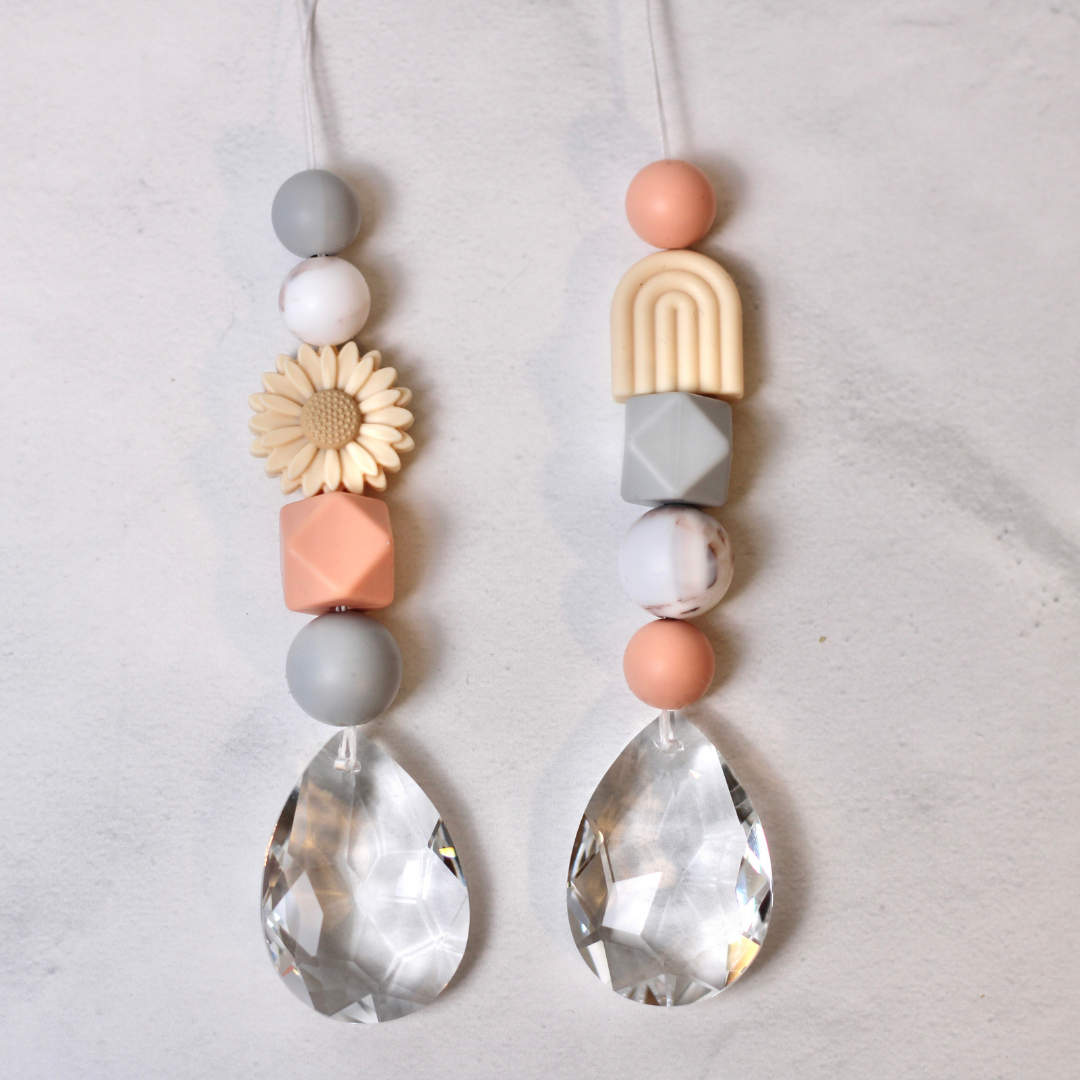 Sonnenfänger DIY Set – 10x Bastelset mit Kristallen, Perlen & Faden - Boho