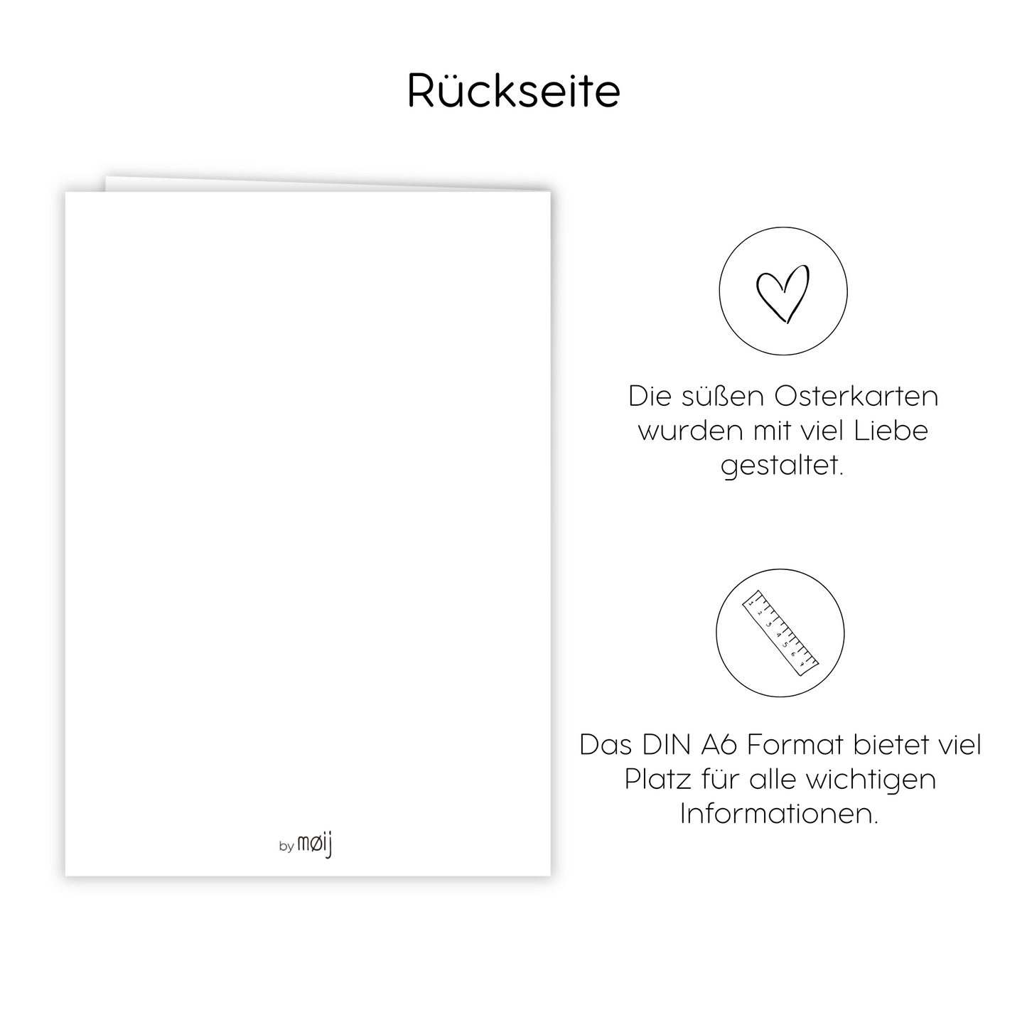12x Hochwertige Osterkarten inklusive Briefumschlägen aus Kraftpapier