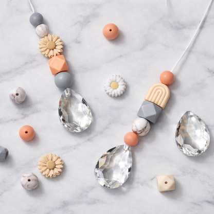 Sonnenfänger DIY Set – 10x Bastelset mit Kristallen, Perlen & Faden - Boho