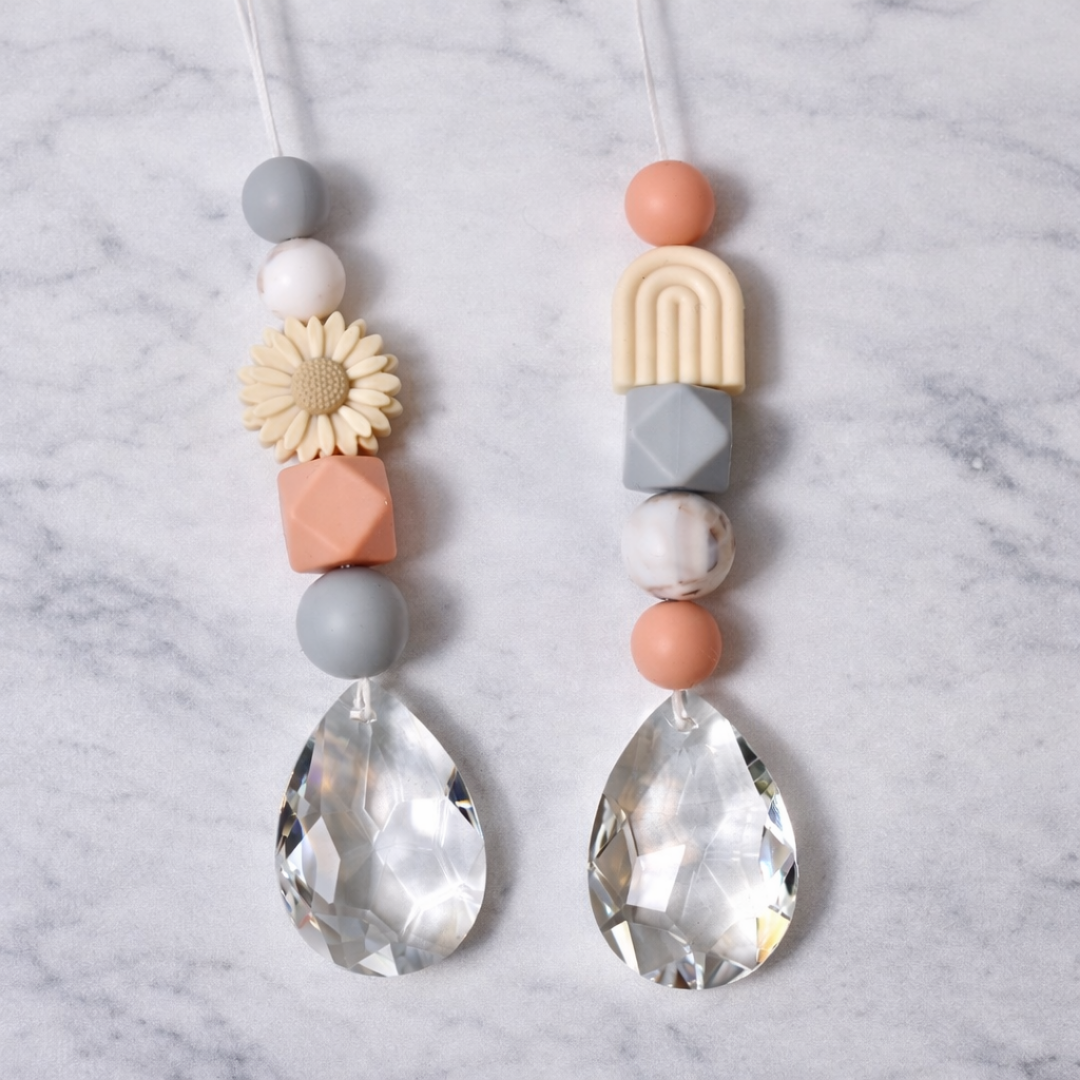 Sonnenfänger DIY Set – 10x Bastelset mit Kristallen, Perlen & Faden - Boho