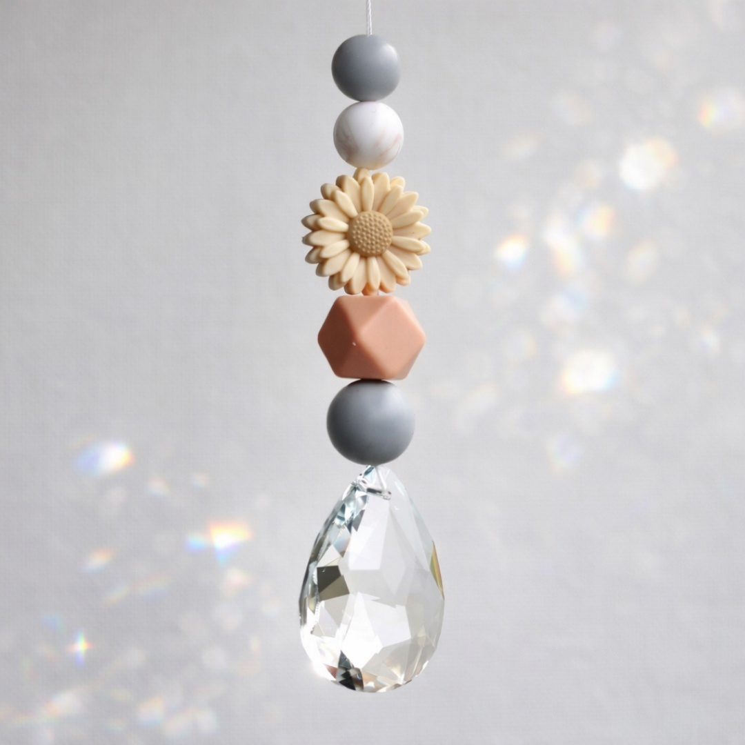 Sonnenfänger DIY Set – 10x Bastelset mit Kristallen, Perlen & Faden - Boho