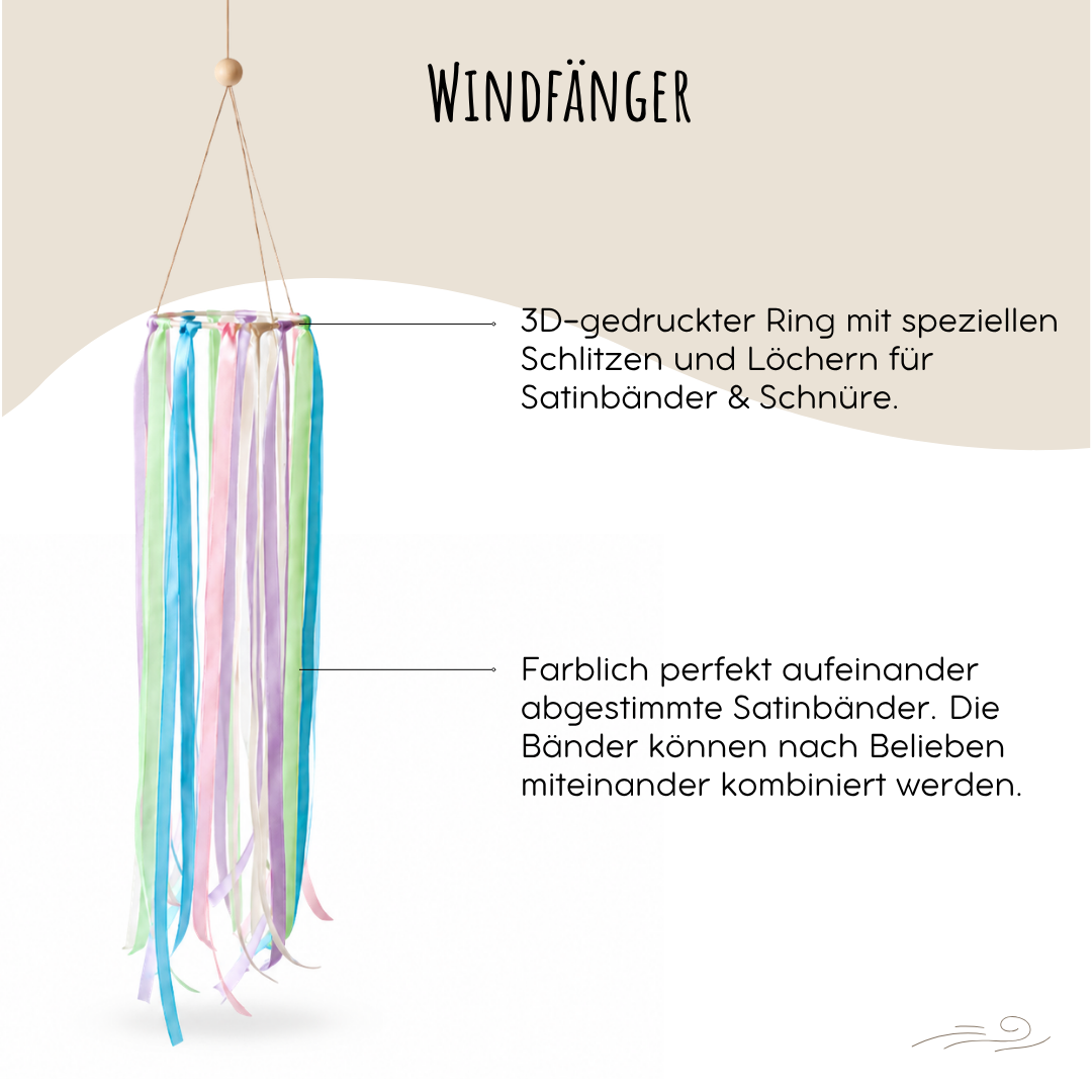 DIY Windfänger-Bastelset – 4 Stück | Pastell