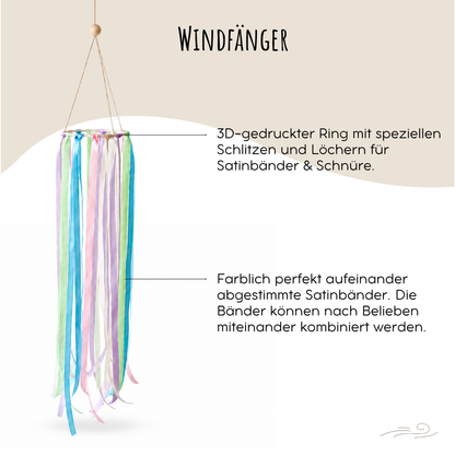 DIY Windfänger-Bastelset – 4 Stück | Pastell