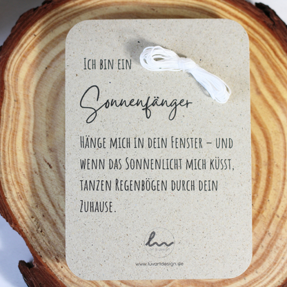 Sonnenfänger mit 38 mm Kristall-Tropfen - Weihnachts-Edition mit Schneemann-Design