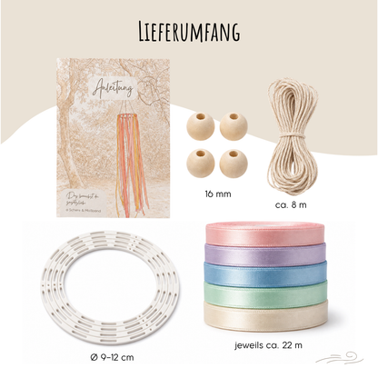 DIY Windfänger-Bastelset – 4 Stück | Pastell