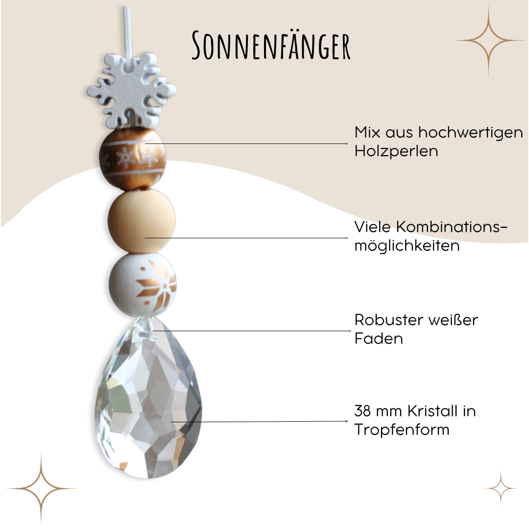 DIY Sonnenfänger-Bastelset – 10er Set | Weihnachten Gold & Silber – Produktfoto 2
