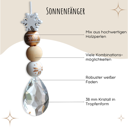 DIY Sonnenfänger-Bastelset – 10er Set | Weihnachten Gold & Silber – Produktfoto 2