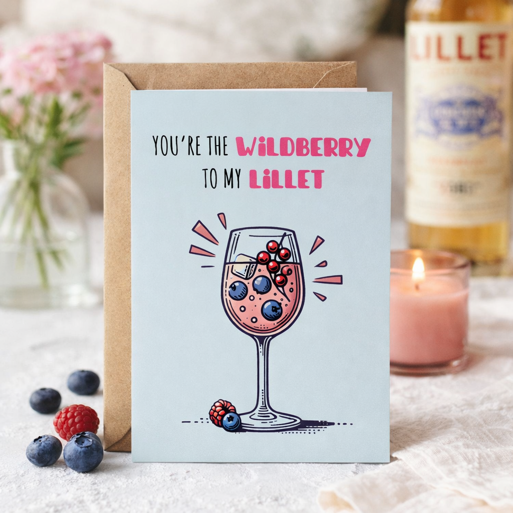 Karte zu verschiedenen Anlässen - Wildberry Lillet - inklusive Briefumschlag aus Kraftpapier (Kopie)