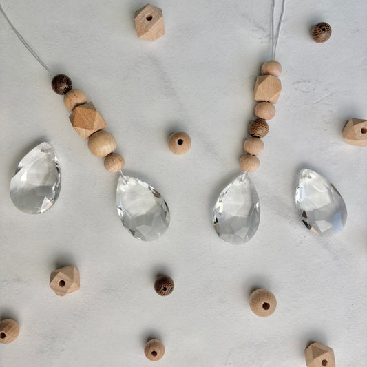 Sonnenfänger DIY Set – 10x Bastelset mit Kristallen, Perlen & Faden - Holzperlen