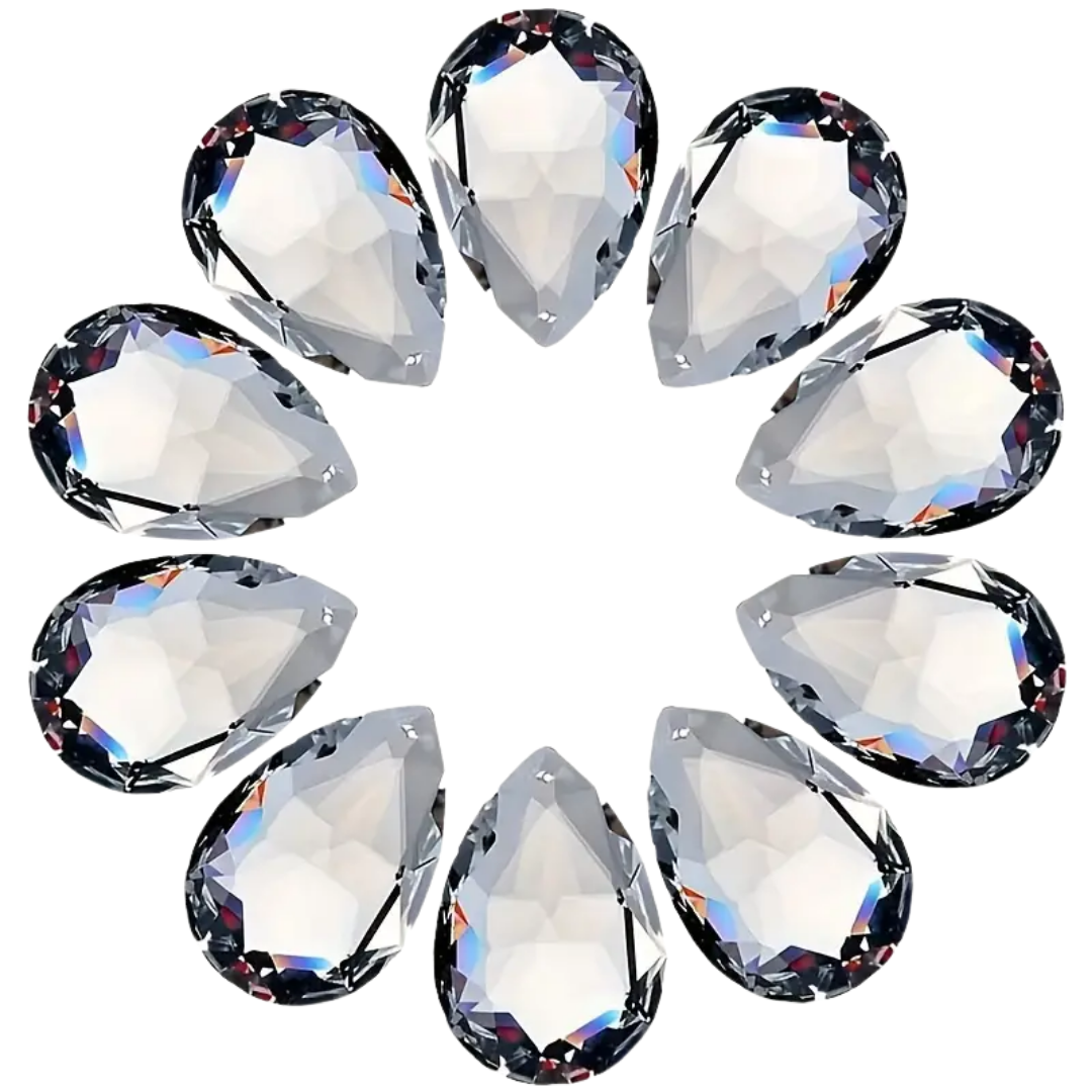 10x Sonnenfänger Kristall - Tropfen 38 mm