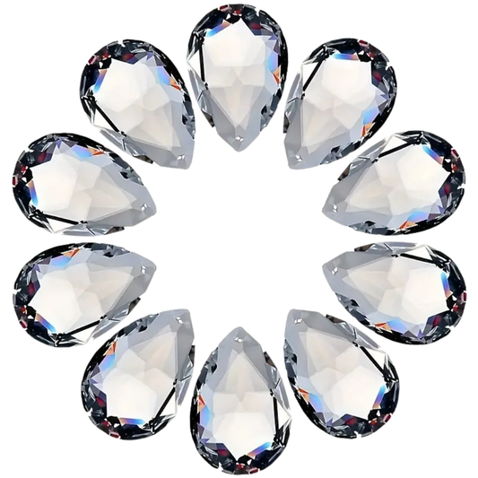 10x Sonnenfänger Kristall - Tropfen 38 mm