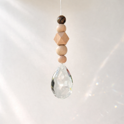 Sonnenfänger DIY Set – 10x Bastelset mit Kristallen, Perlen & Faden - Holzperlen