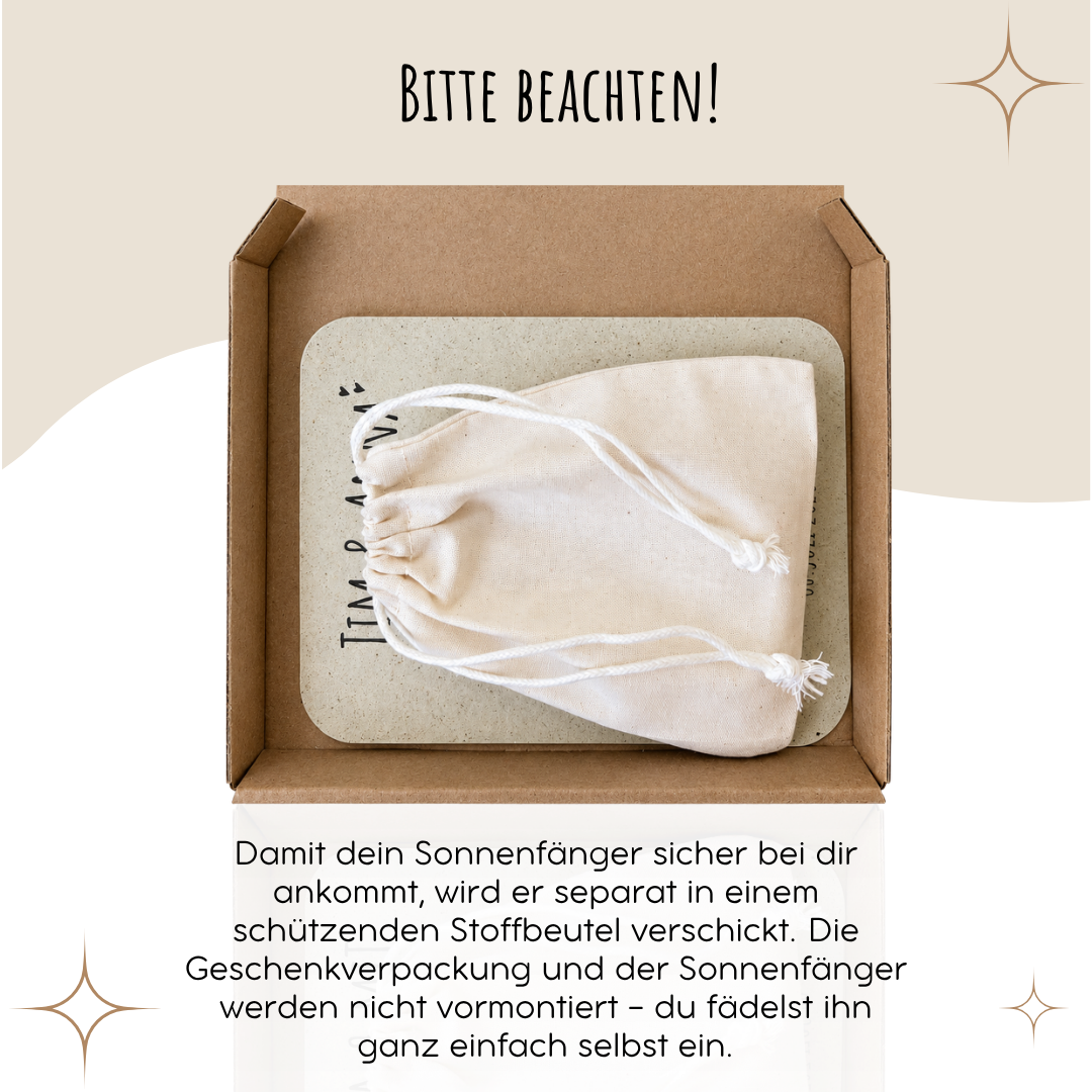 Sonnenfänger mit 38 mm Kristall-Tropfen und Leo-Perle