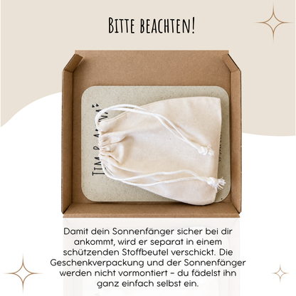 Sonnenfänger mit 38 mm Kristall-Tropfen und Leo-Perle