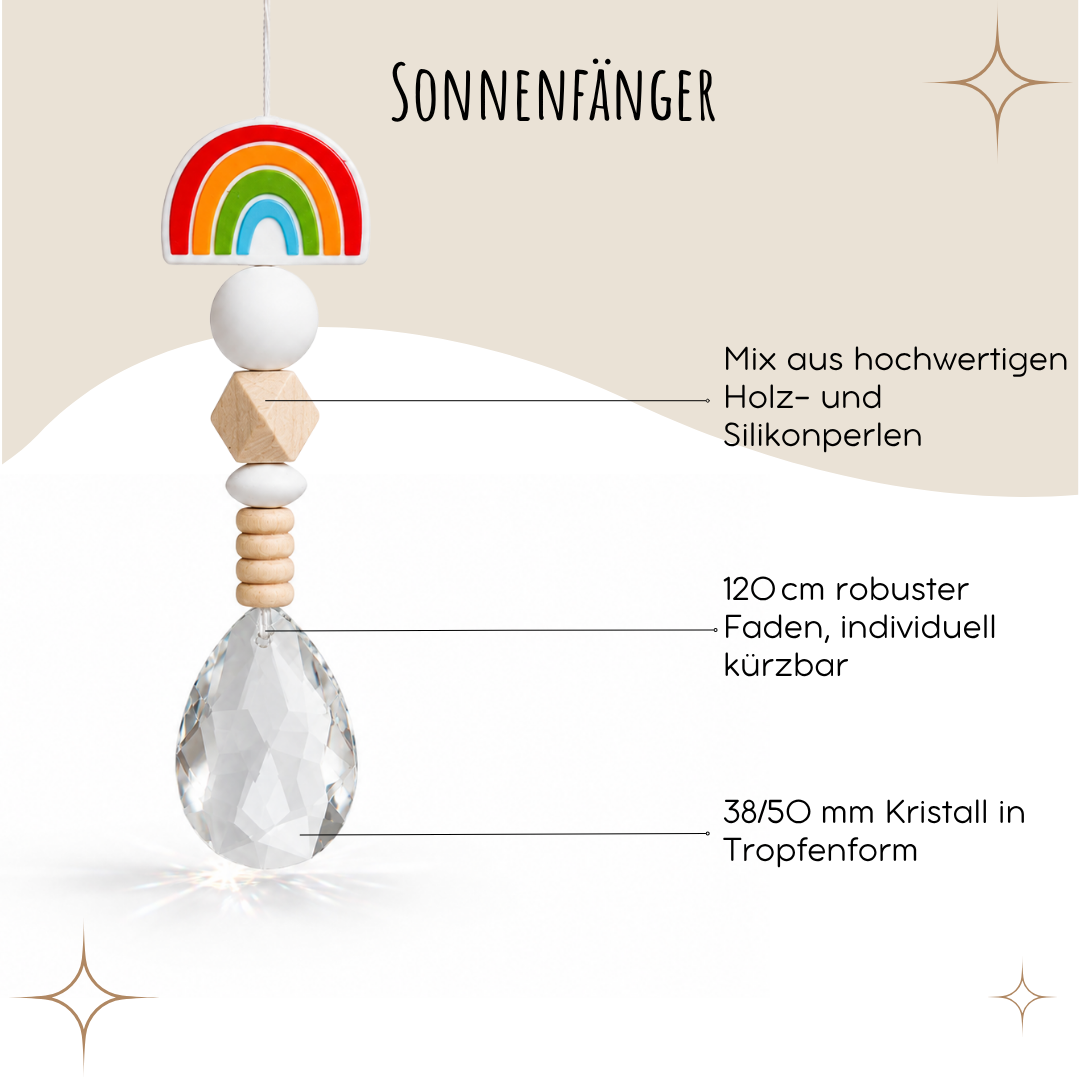 Geschenk zur Einschulung – Handgemachter Sonnenfänger mit Geschenkkarte