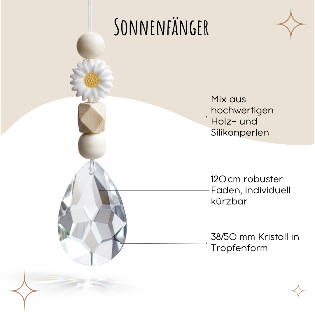 Abschiedsgeschenk Erzieherin – Handgemachter Sonnenfänger mit Geschenkkarte