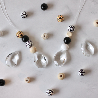 Sonnenfänger DIY Set – 10x Bastelset mit Kristallen, Perlen & Faden - Safari 2