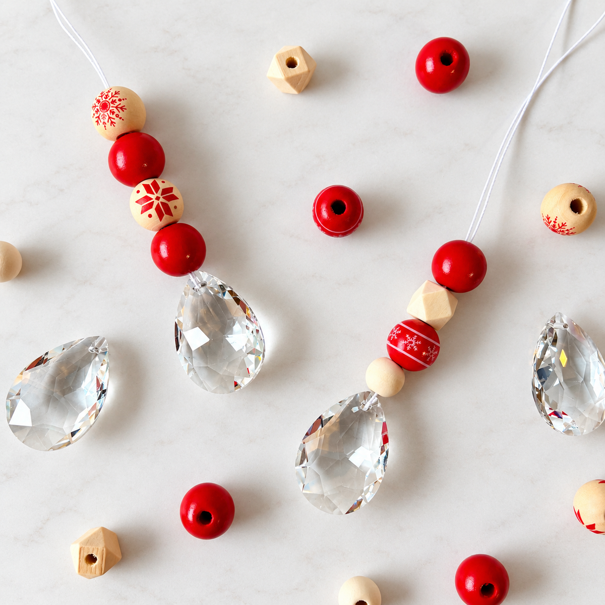 DIY Sonnenfänger-Bastelset – Weihnachten Rot | 10er Set