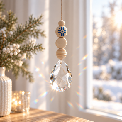 Karte „Frohe Weihnachten“ mit Sonnenfänger | Skandi