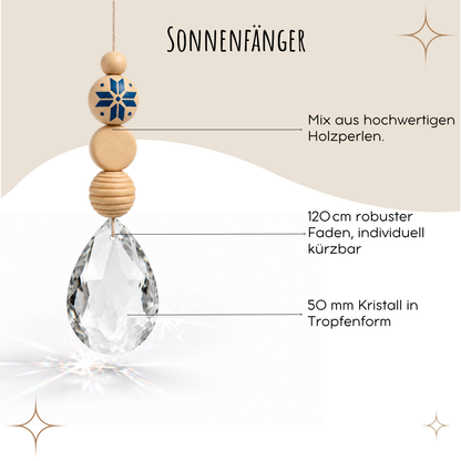 Karte „Frohe Weihnachten“ mit Sonnenfänger | Skandi