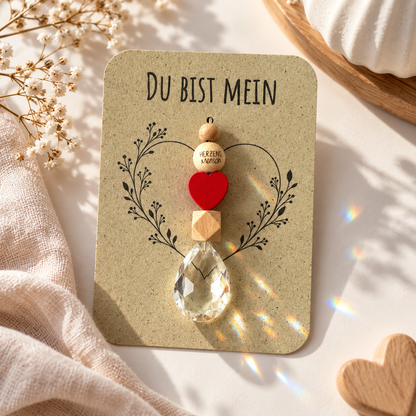 Sonnenfänger – Herzensmensch | Geschenk mit Herz