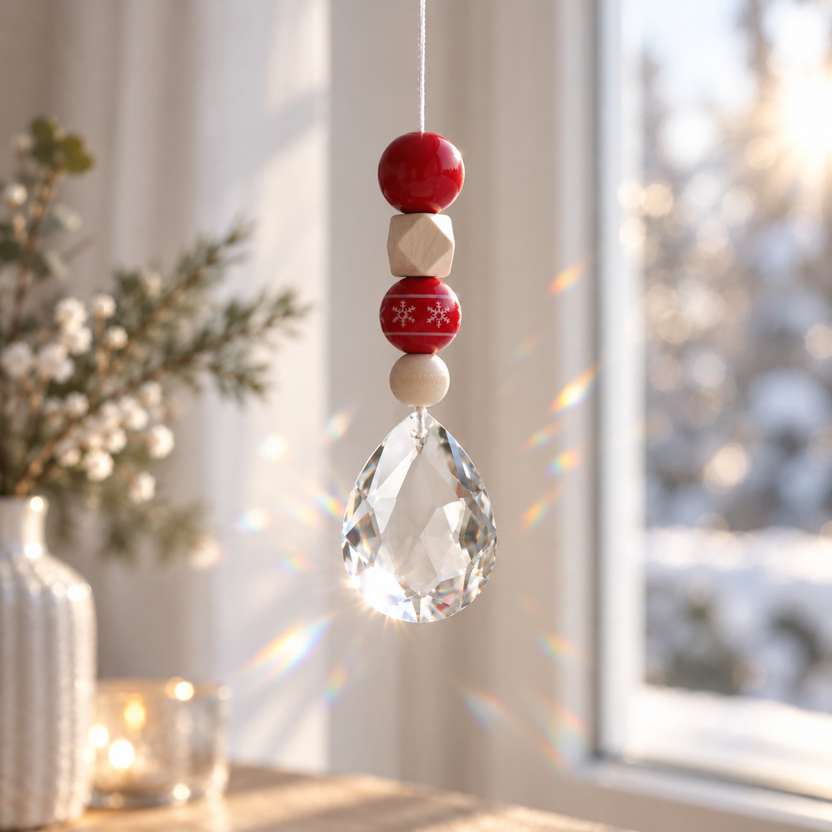 DIY Sonnenfänger-Bastelset – Weihnachten Rot | 10er Set